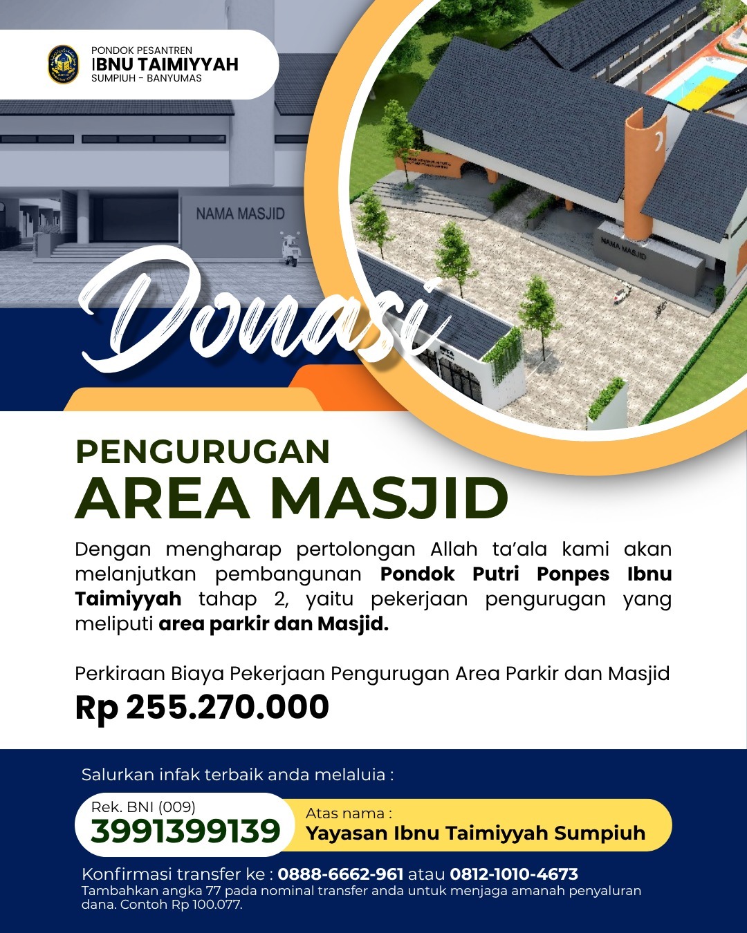 Donasi Pengurugan Area Masjid Putri